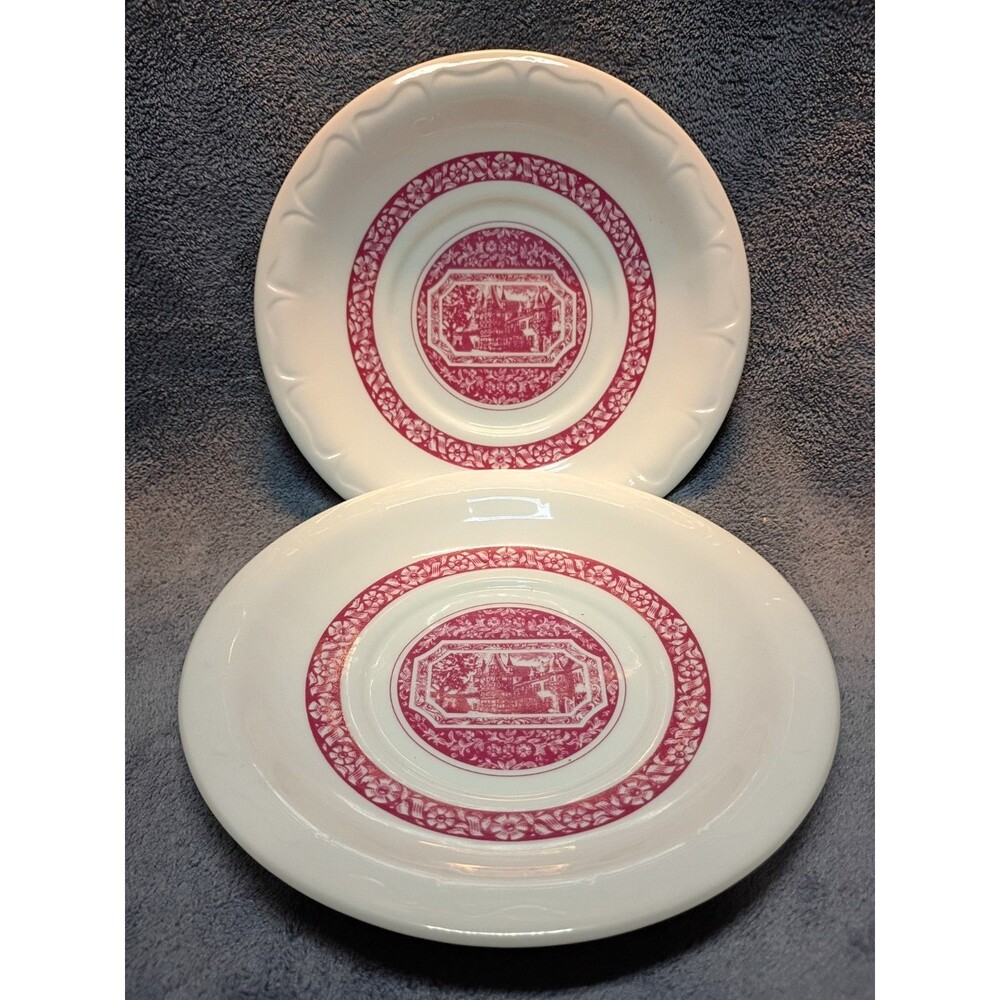 Vintage German Porcelain Saucers (3),Heinrich For Rudesheimer Kaffee, 6.5” - Picture 5 of 13